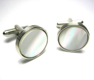 mother of pearl formal cufflinks stud set are the perfect complement