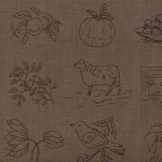 Moda French General Petite Odile Vintage Images Fabric in Stone 13611