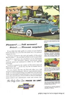  Vintage Auto Print Ads Body by Fisher Styling Comfort Safety
