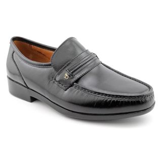 French Shriner Dayton Mens Size 7 Black Wide Leather Loafers Shoes