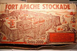 FORT APACHE STOCKADE SERIES 2000, 3660, LOUIS MARX & CO. IN BOX