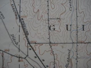 1906 Cleveland Wooster Electric Railway Map Medina CHIPPEWA Lake Ohio