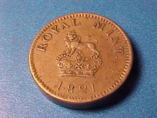 Great Britain Early Coin Weight Royal Mint 1821 Sovereign w 2251A