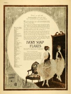 1920 Ad Procter Gamble Ivory Soap Flakes Laundry Detergent Norman