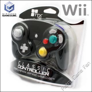 Black Nintendo GameCube & Wii Compatible Wired Controller/ Control Pad