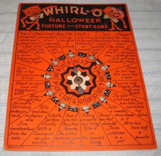Vintage Halloween Whirl O Fortune Stunt Game 