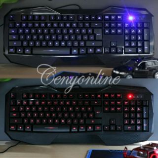  Illuminated Multimedia Ergonomic Professional Gaming Keyboard