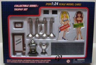 Car Show Garage Accessories Trophy Set for 1 24 Cars