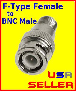 10 Qty Lot BNC Male to F Type Female Coaxial Connector RG6 RG59