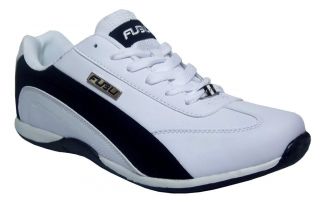 FUBU Hydrogen Mens White Black Low Top Casual Athletic Sneakers