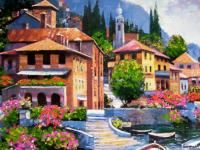THIS CANVAS HAS BEEN HAND EMBELLISHED BY HOWARD BEHRENS HIMSELF USING