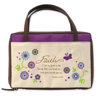 Bible Cover Purse Bag Garden Faith Virtues with Verse Gal 2 20 x Large