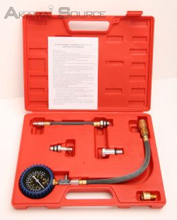 New Gas Engine Compression Tester Testing Gauge Kit Automotive Tools