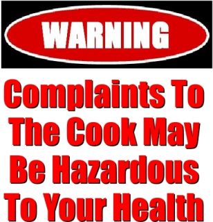 Complaints to The Cook  Funny Kitchen Apron