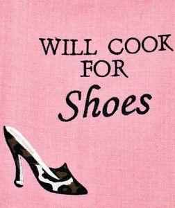 Will Cook for Shoes Pink Kitchen Sassy Attitude Apron