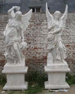 Four Seasons Angel Statue Garden Marble Sculpture Large