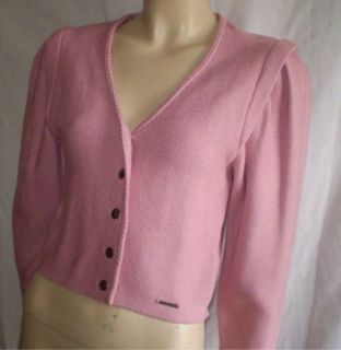 GEIGER Austria Dusty Rose Cardigan Sweater Knit Jacket Blazer 38