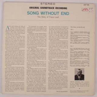 Franz Liszt Song Without End 1960 LP Soundtrack