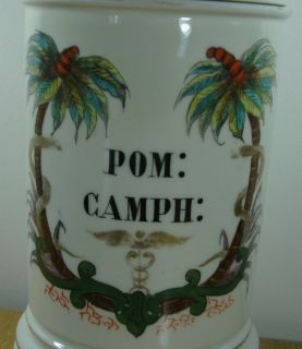 Nice 19th Century Pom Camph Porcelain Pharmacy Apothecary