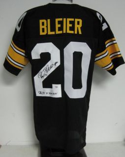 Rocky Bleier Steelers Insc. SB IXX XIII XIV Autographed/Signed Jersey