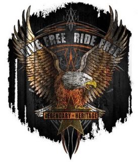 LIVE FREE RIDE FREE EAGLE American USA VINYL STICKER DECAL Art by Hot