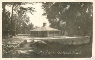 RPPC Galena Kansas City Park Postcard
