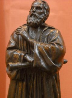 Galileo Galilei Portrait Bronze Statuette Sculpture at The Uffizi