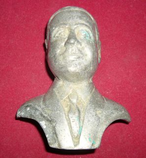 Vintage Metal Bust Gamal Abdel Nasser President Egypt