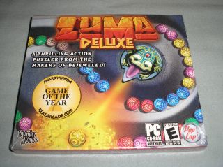 Zuma Deluxe PC Computer CD Puzzle Game by PopCap BRAND NEW FACTORY