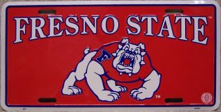 NCAA Aluminum License Plate Fresno State Bulldogs New