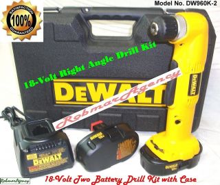 Dewalt 18 Volt 3 8 Right Angle Drill Cordless Drill Kit DW960K 2