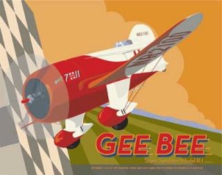 Bee Gee by David Grandin Vintage Racing Airplan Canvas