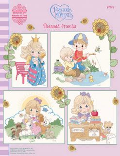 Precious Moments Counted Cross Stitch Charts Book Blessed Friends PM74