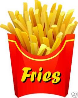 Fries Food Restaurant Concession Bar Menu Decal 12