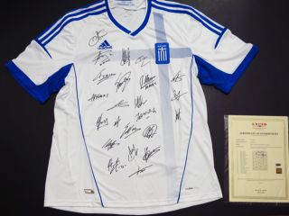  Greece Signed Shirt Jersey Maglia Samaras Karagounis Gekas COA
