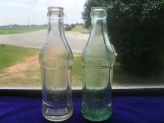 of 2 Diff Coca cola Soda Water Bottles 50s Frisco City Alabama Vintage