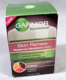GARNIER SKIN RENEW radiance moisture cream 1 7OZ new in box cafeine