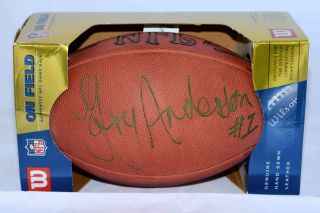 GARY ANDERSON AUTOGRAPHED SIGNED OFFICIAL NFL GAME FOOTBALL MN VIKINGS