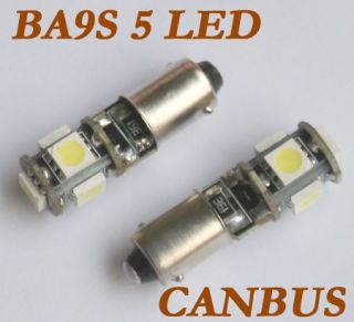 Canbus 5 SMD LED Standlicht Lampe Birne H6W BA9S 12V Error Free