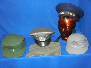 Mix Lot East German Military Militaria Surplus Halloween Costume Hat