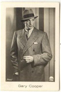 gary cooper this card 182 from the film fotos cigarette card series it