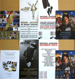 Michael Jackson 4 Promotional Posters Number Ones Ultimate Collection