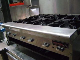 Tristar Gas Countertop Used 6 Burner Range for Restaurant
