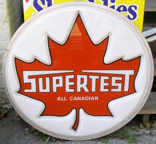  Supertest Sign Advertising Sign 36 inches Diameter Gas Station