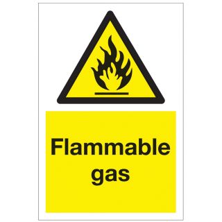 Flammable Gas safety sign