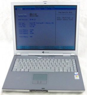 Gateway 400VTX Pentium 4 2 0GHz 512MB RAM Laptop Parts Repair Powers