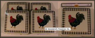 Chicken Rooster Morn 4 Gas Burner Covers New Ingleman