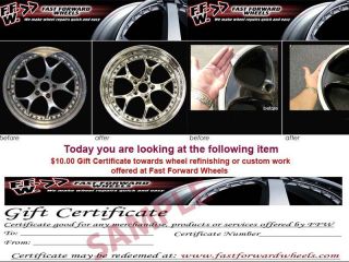 Wheel Repair Rim Gift Cert Rays BMW asanti Hamann Benz JDM Spoon Dodge