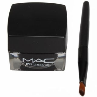 Professional Makeup Mac SUPERSTRONG Eyeliner Gel and Brush Set Black