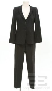 Giorgio Armani Black Label 2pc Black Wool Two Button Jacket Pants Suit